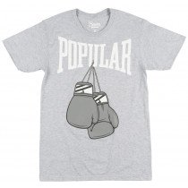 Popular Demand Knockout Regular Fit T-Shirt Streetwear Fashion Tee Top Grey Mens