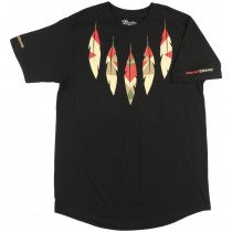 Popular Demand Native Feathers Regular Fit Shirt Streetwear Style Tee Top Black