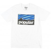 Popular Demand Logo Branded Regular Fit T-Shirt Streetwear Fashion Tee Top White