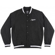 Primitive Apparel Dugout Jacket Bomber Baseball Outwear Lined Pockets Mens Black