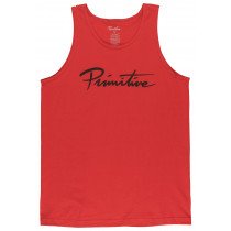 Primitive Nuevo Script Tank Top Muscle Shirt Streetwear Fashion Style Tee Red