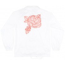 Primitive Apparel Rose Coaches Jacket Outerwear Lined Windbreaker Mens White