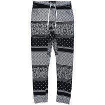 RS1NE FRPLY Paisley Mens Joggers Black L-3XL French Terry Sweatpant Pant Bandana