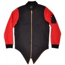 RS1NE ForkTail Bomber Jacket Elongated Gold Zipper Outerwear Size XL Mens