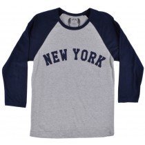 New York City Raglan Shirt Mens Navy Authentic SGR Fashion Top S-XL NWT