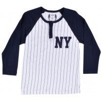 New York City Raglan Baseball Shirt Mens Navy Authentic SGR Fashion Top S-XL NWT
