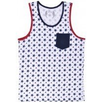Americana Tank Top Pocket Shirt Mens Authentic Sleeveless USA Navy S-XL SGR
