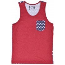 American Flag Tank Top Pocket Shirt Mens Authentic July 4th Fashion Navy S-XL