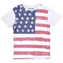 American Flag Shirt Faded USA Tee Mens Authentic Fashion Top Ivory S-XL SGR NWT
