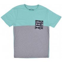 SGR Tee Shirt Pocket Color Block Green Mens Authentic Short Sleeve Top S-XL