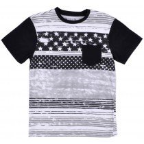 American Flag Shirt USA Tee Mens July 4th Authentic Pocket Top Black S-XL SGR