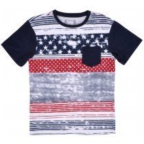 American Flag Shirt USA Tee Mens July 4th Authentic Pocket Top Red S-XL SGR