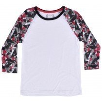SGR Raglan Shirt White Red Cotton Mens Gro Print Fashion Authentic Baseball Top