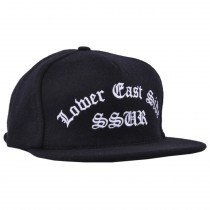 SSUR LES Snapback Felt Hat Black NY Mens Embroidered Cap Authentic Adjustable