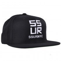 SSUR SSURvanchy Snapback Hat Black New York Embroidered Cap Mens Authentic
