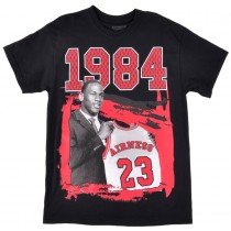 Airness Tee Shirt Draft Day 1984 Black Cotton MJ Authentic Classics Mens S-2XL