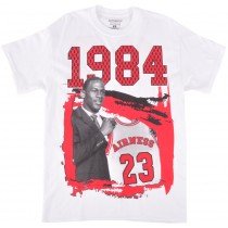 Airness Tee Shirt Draft Day 1984 White Cotton MJ Authentic Classics Mens S-2XL
