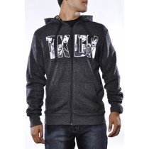 Tokidoki TKDK Peeking Geisha Jacket Hoodie Mens Marled Black