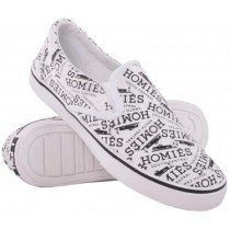 Homies Slip On Shoes Brian Lichtenberg Sneaker Womens Authentic White 5-10