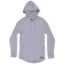 Elongated Hoodie Pullover Sweater Zipper Gray Rounded WT02 Mens Fashion 2016