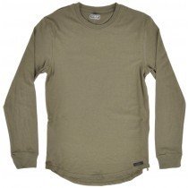 Round Long Length LS Shirt Side Zipper Olive Top WT02 Mens Fashion 2016 M-2XL