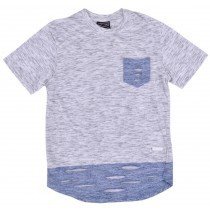 WT02 Tee Shirt Mens Razor Cut Pocket Round Hem Short Sleeve White Authentic Top