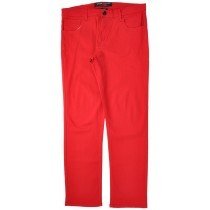 Denim Slim Fit Jeans Stretch Twill Pants Mens Fashion Solid Red WT02 Apparel