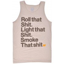 Wu Tang Brand Tank Top 420 Lyrics Mens Sand