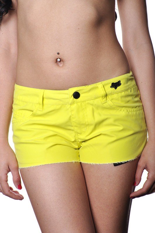 Fox Racing Board Shorts Syren MX BMX Bottoms Swim Yellow Petite Womens Authentic