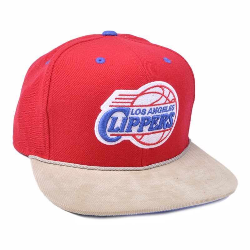 Los Angeles Clippers Fitted Hat NBA Headwear Mitchell & Ness Corduroy Retro Cap